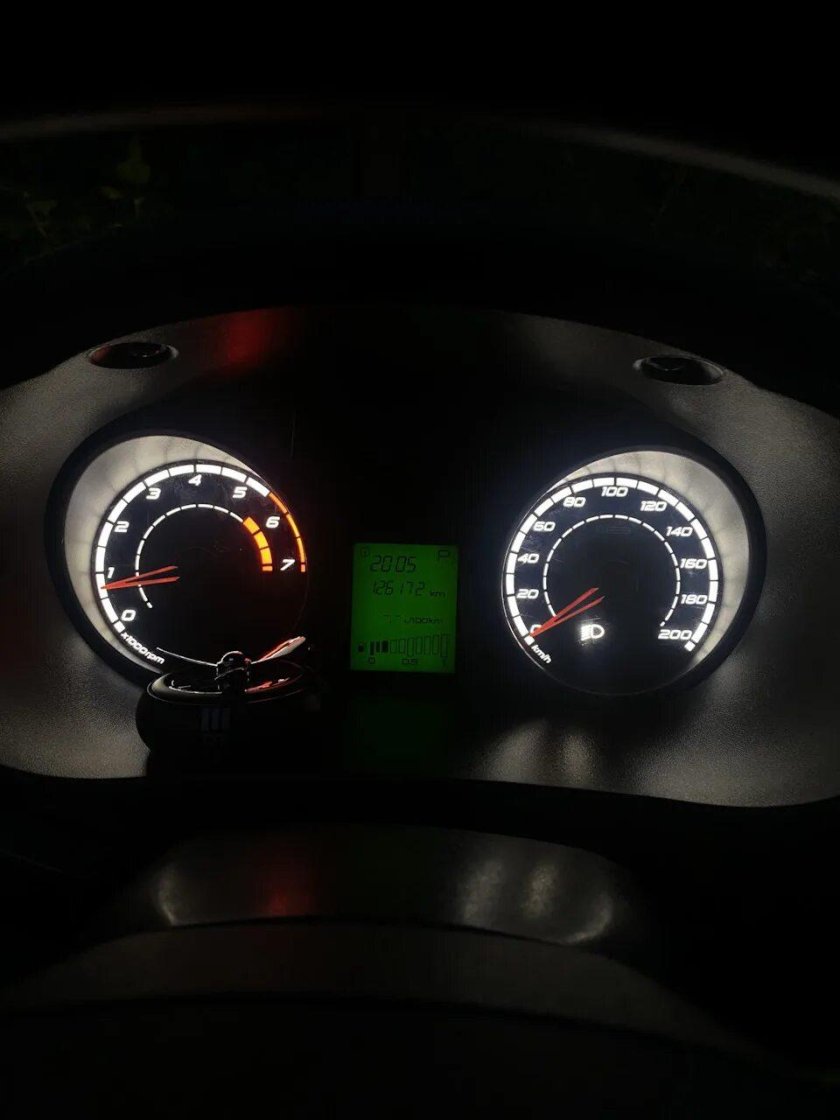Пересвет приборной панели Калина 2