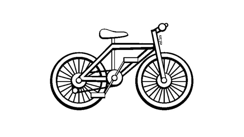 Велосипед раскраска для детей