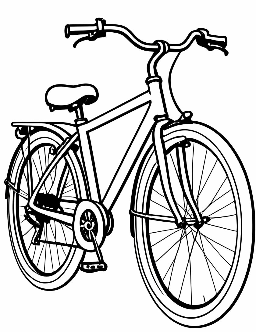 Велосипед раскраска для детей