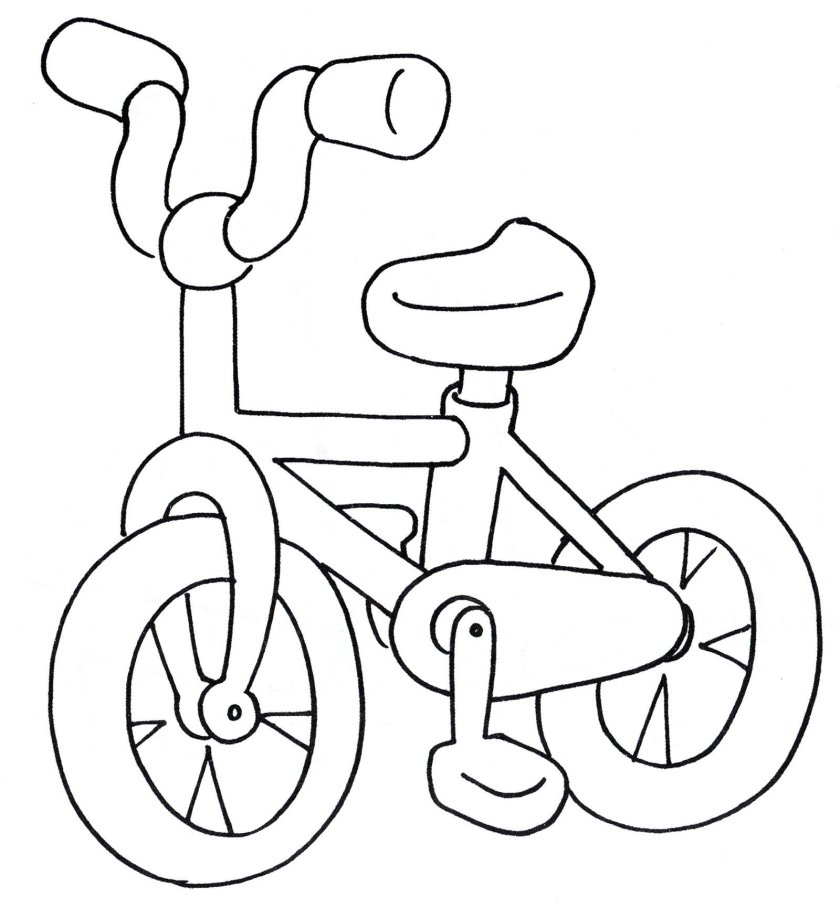 Велосипед для раскрашивания для детей