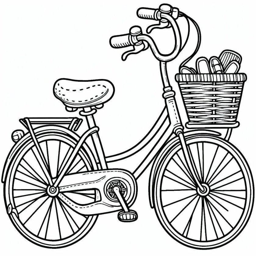 Велосипед рисунок карандашом
