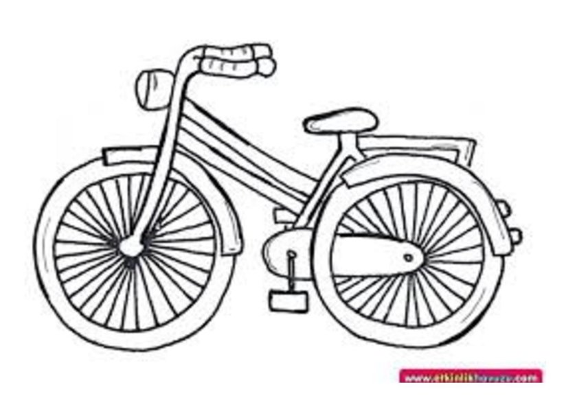 Велосипед раскраска для детей