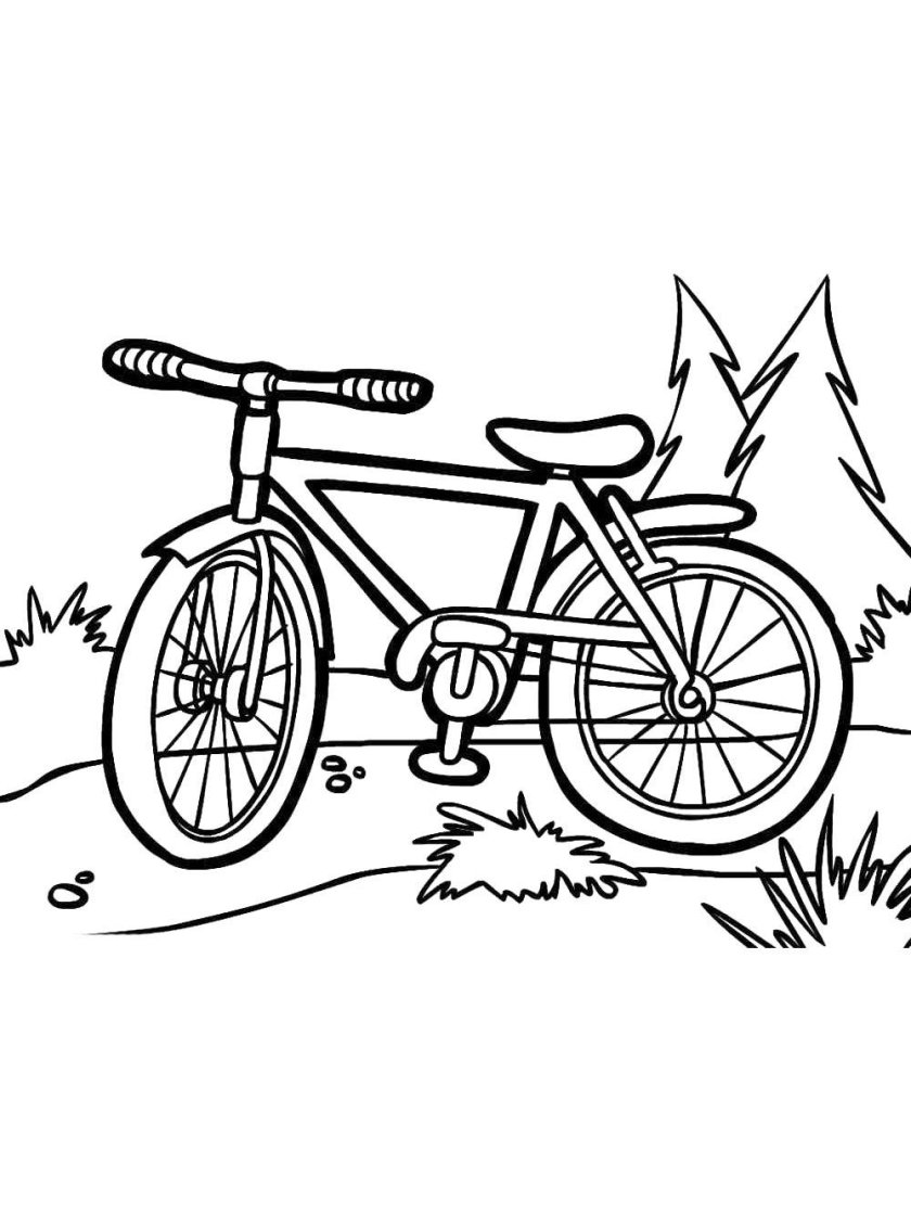 Раскраска велосипед