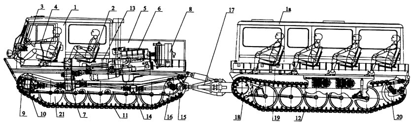 ГАЗ-3344-20 двухзвенный снегоболотоход