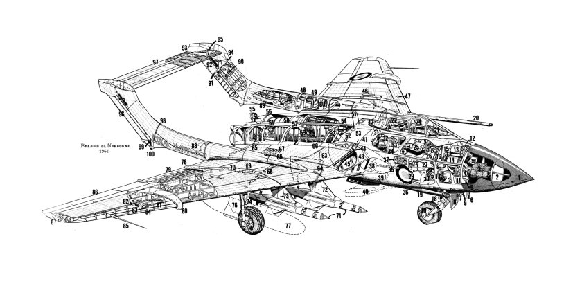 Чертеж DH-110 Sea Vixen