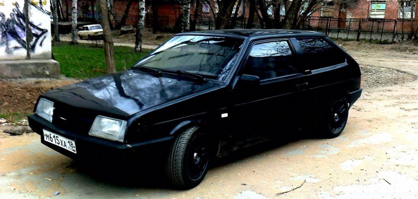 Лада 2108 черная тонированная