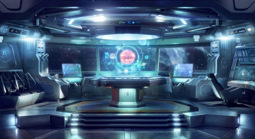 Капитанский мостик космического корабля