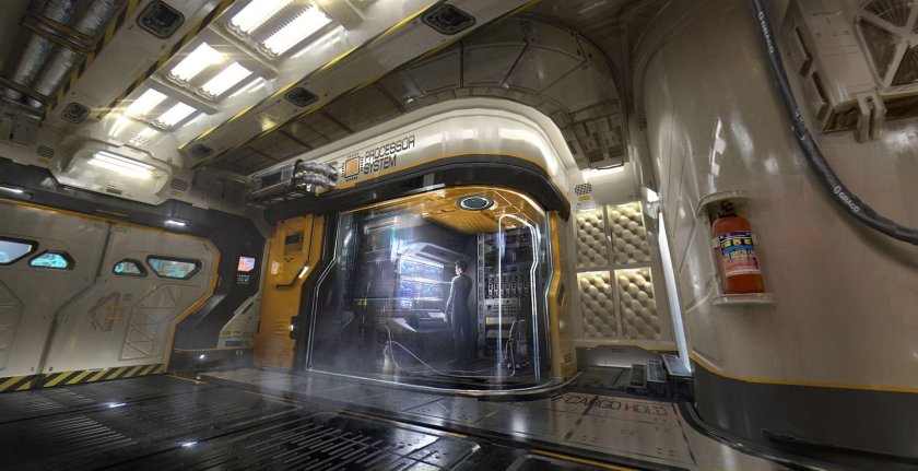 Космическая станция Sci-Fi Interior