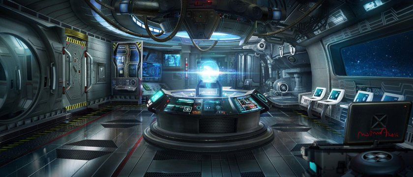 Космический корабль Энтерпрайз Капитанский мостик