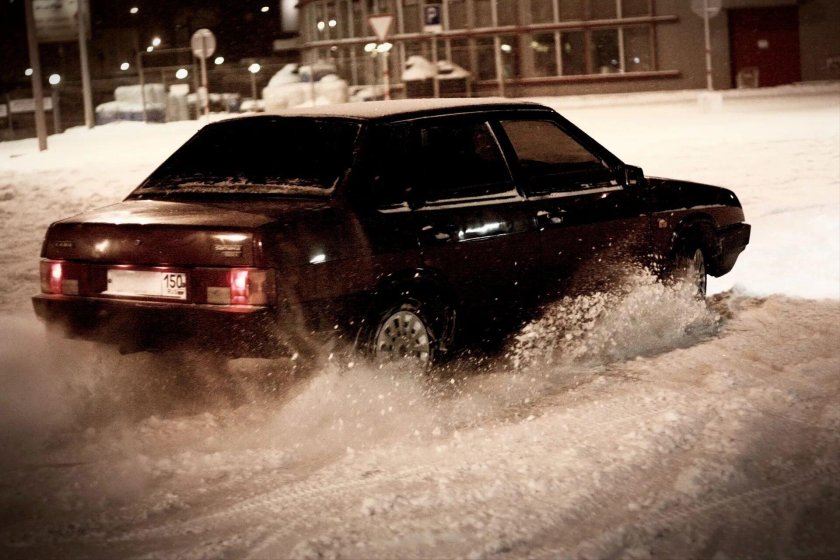 ВАЗ 2109 чёрная дрифт