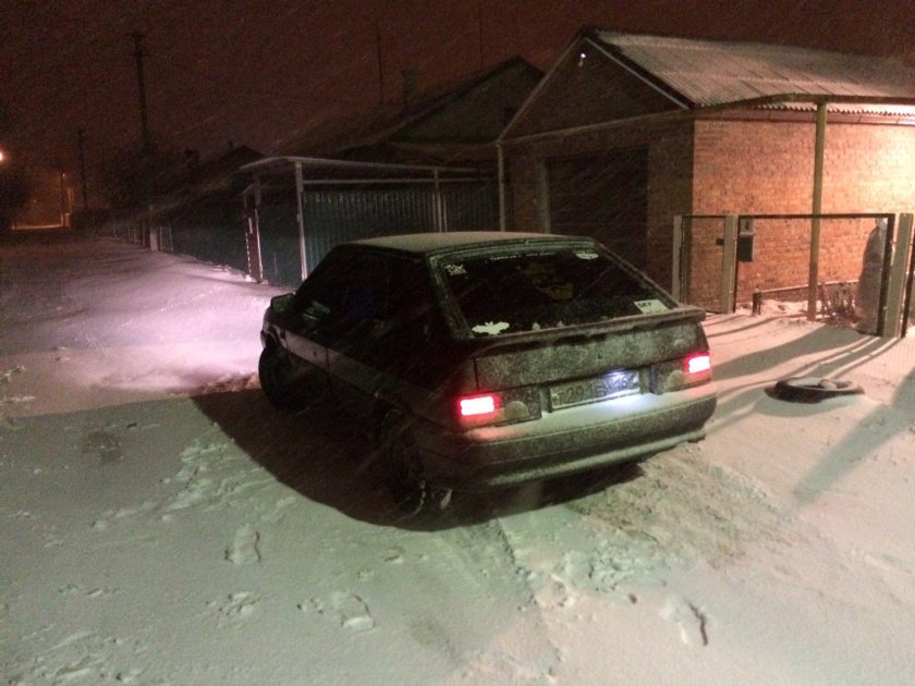 ВАЗ 2114 зима ночь