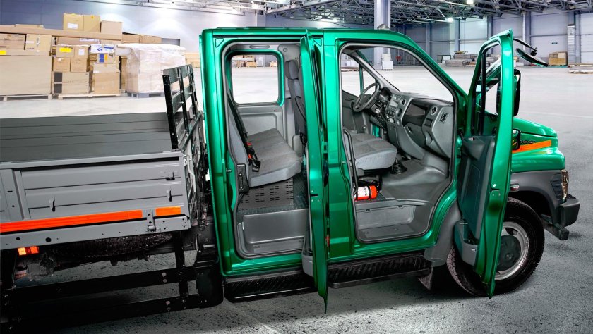 Газон Некст 2х рядная кабина