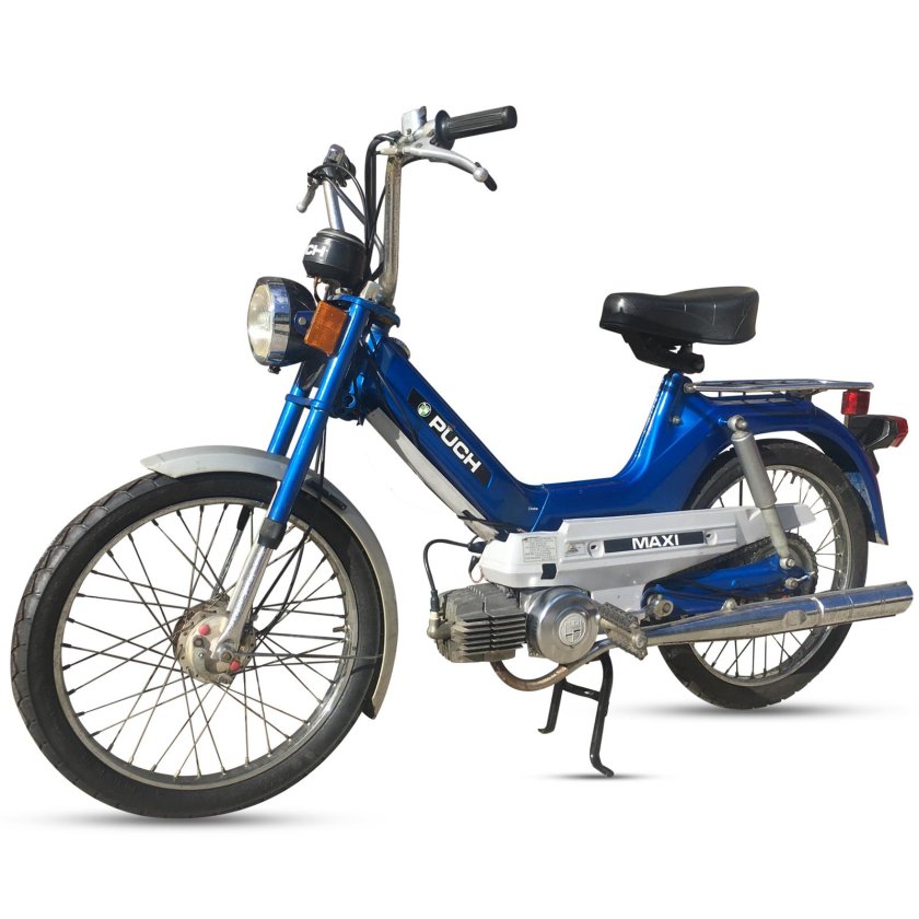 Голубой мопед