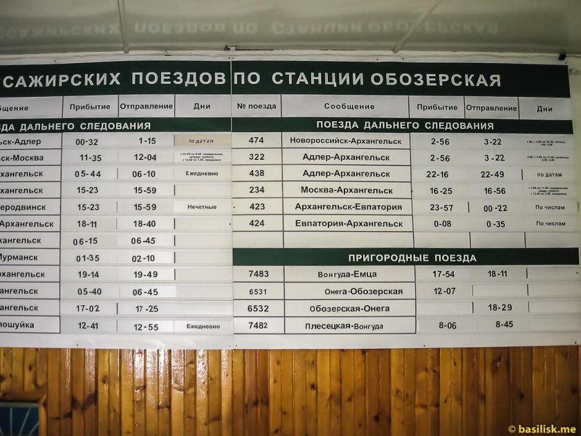 Станция Обозерская вокзал