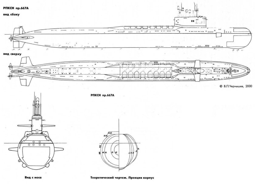 Подводная лодка 667 БДРМ схема
