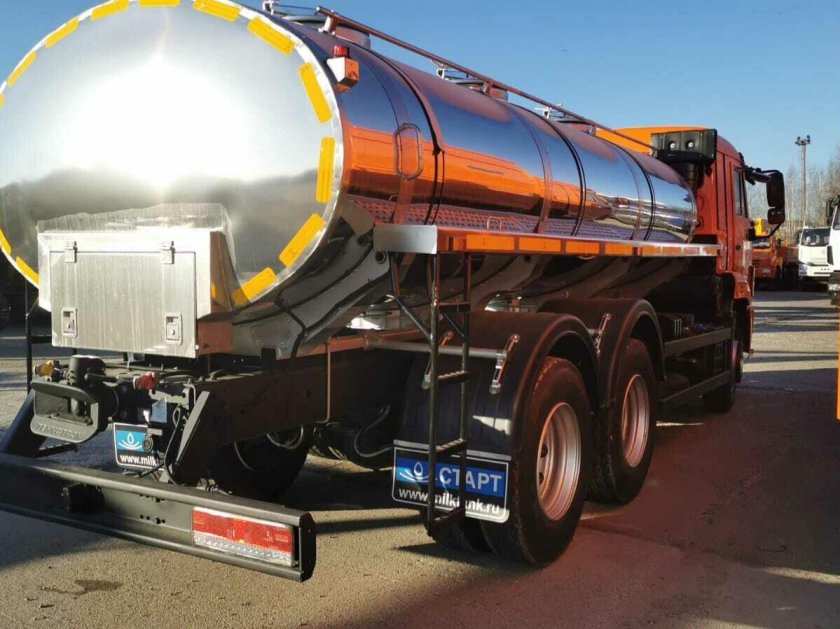 Автоцистерна для пищевых жидкостей (молоковоз) на шасси камаз-65201