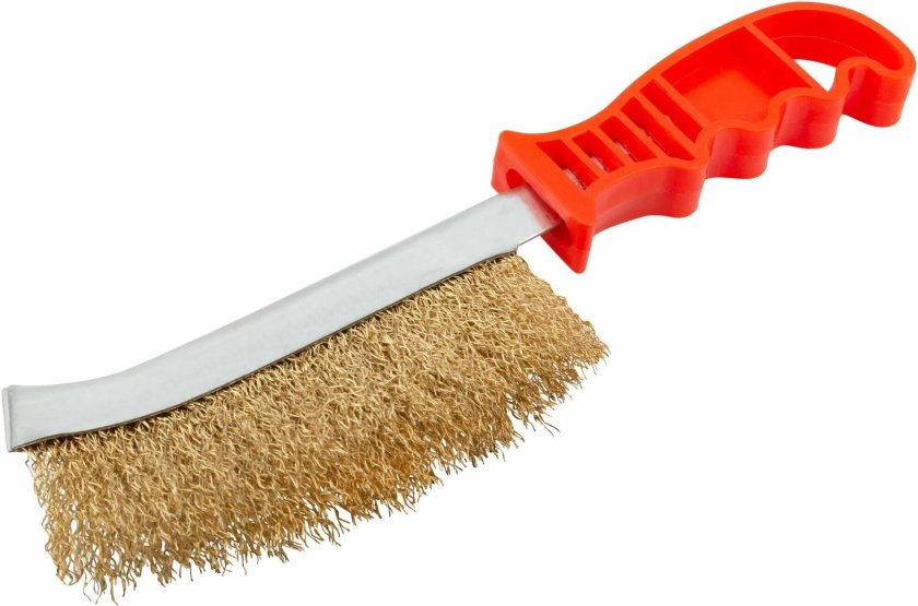 Fit 38410 корщетка с изогнутой пластиковой ручкой стальная Тип а