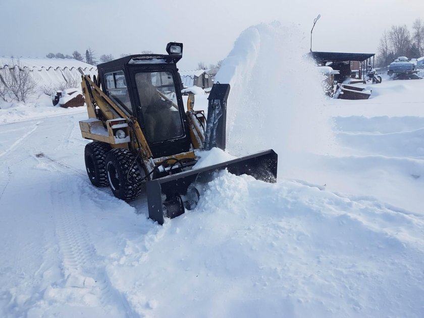 Снегометатель шнекороторный для минипогрузчика