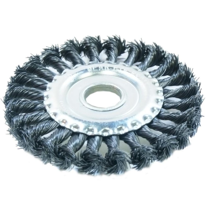 Щетка для УШМ 125 мм посадка 22.2 мм плоская витая проволока СИБРТЕХ