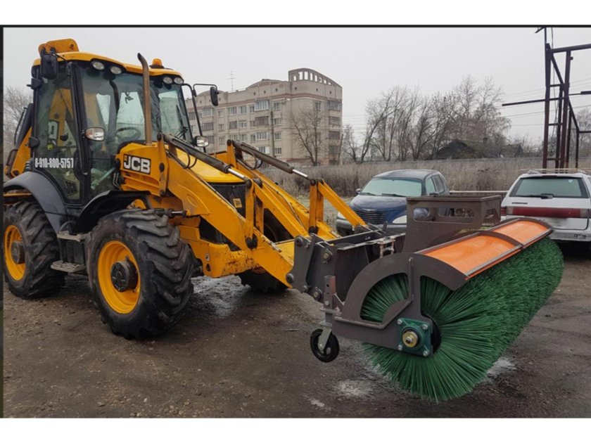 Щетка на экскаватор погрузчик JCB