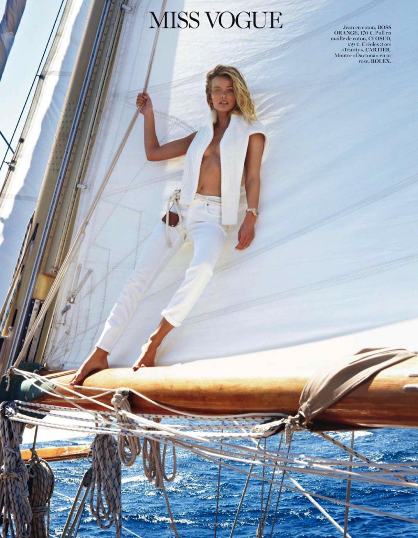 Эдита Вилкевичуте на яхте