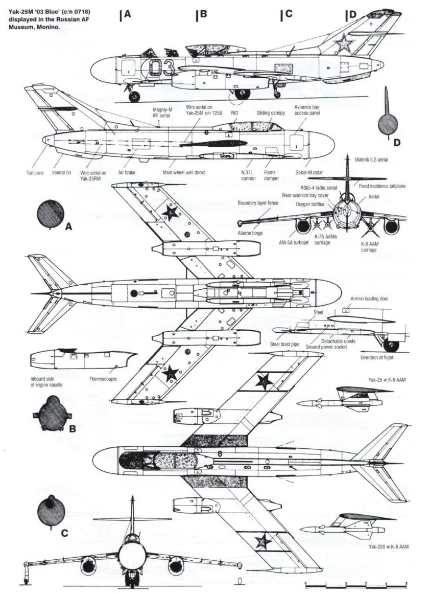 Як-25 перехватчик чертежи