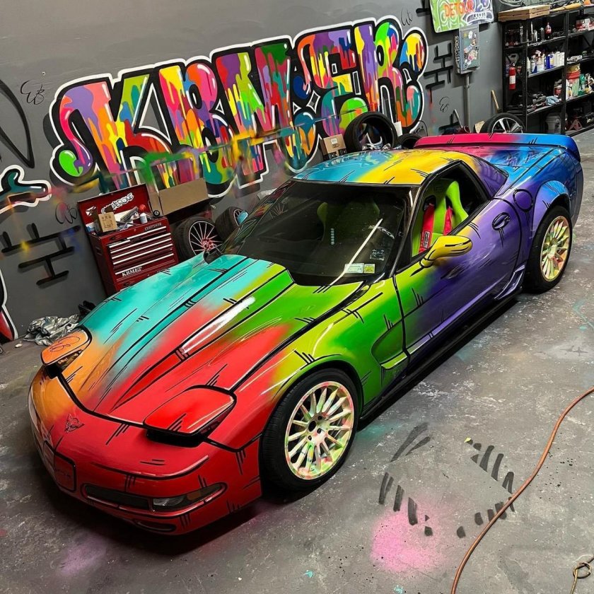 Покраска машины в стиле комикс