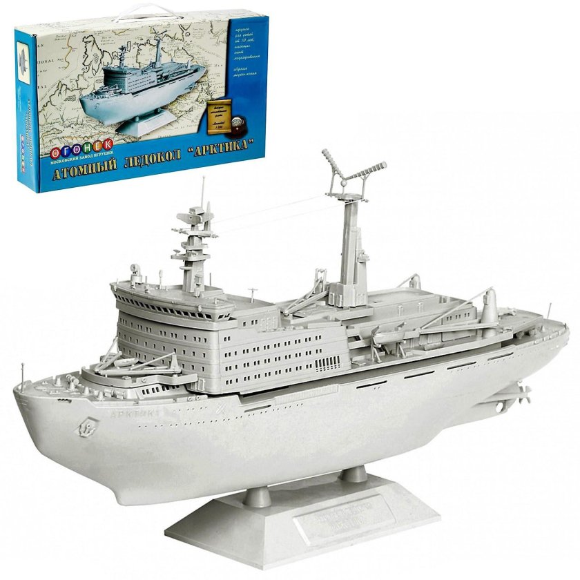 Сборная модель атомный ледокол Арктика масштаб 1:400