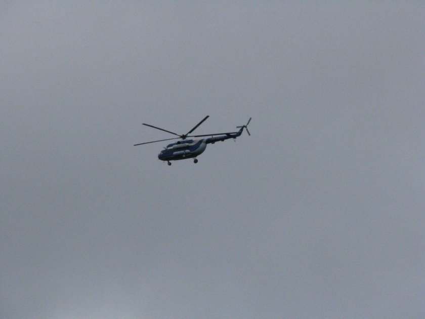 Галицкий летает на вертолете