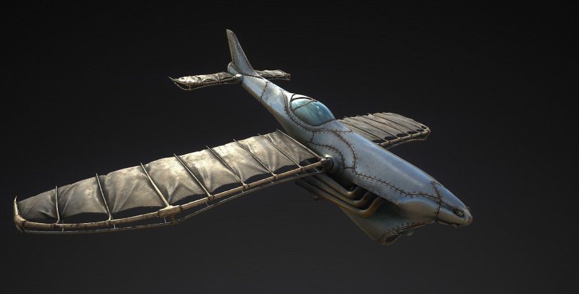 Дирижабль авианосец стимпанк