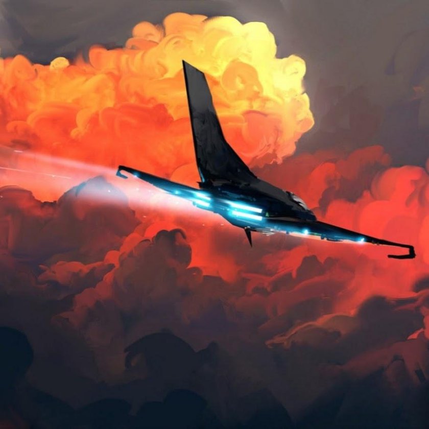 Красивый арт самолёт