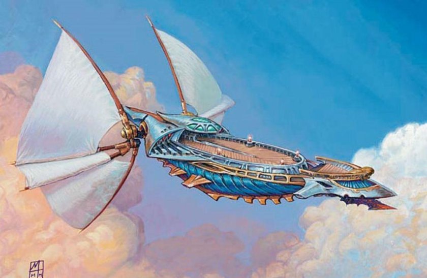 Корабль дирижабль стимпанк