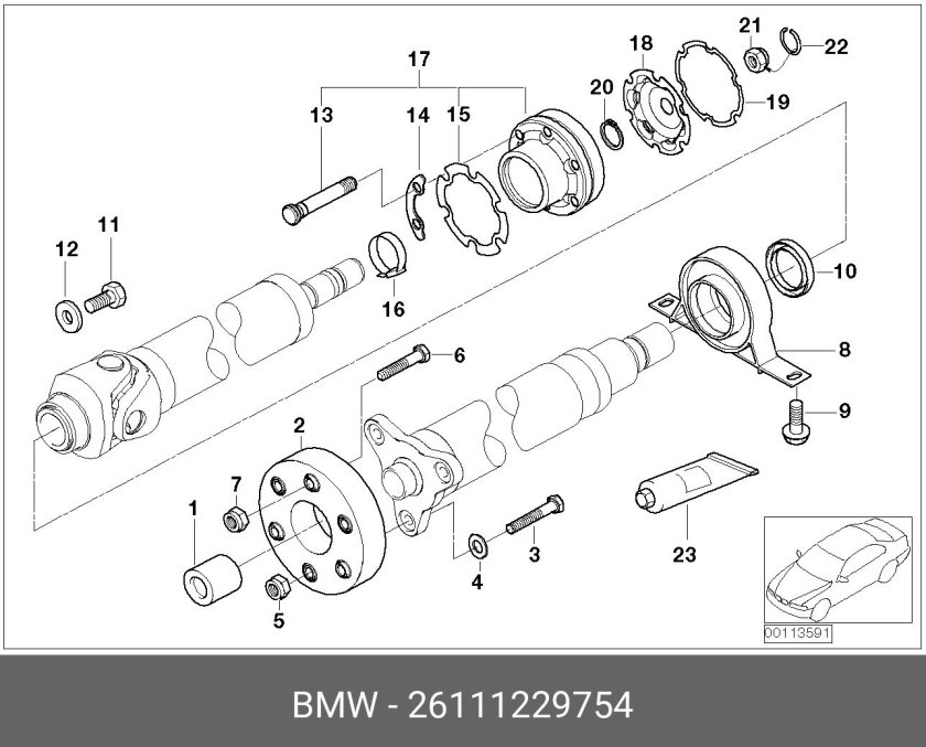 Шрус заднего кардана БМВ х5 е53