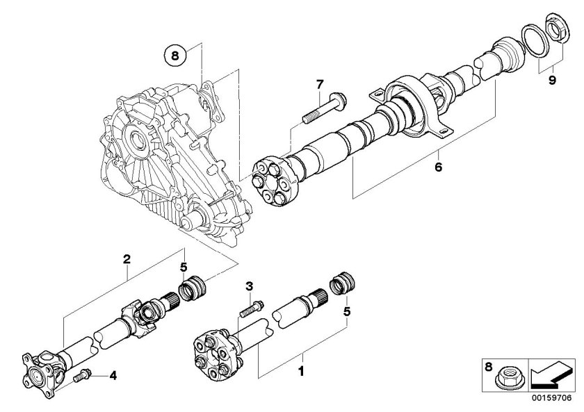Передний кардан БМВ x3