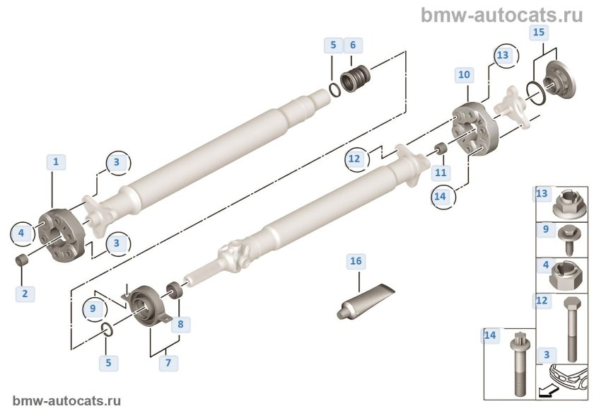 Муфта карданного вала BMW f10