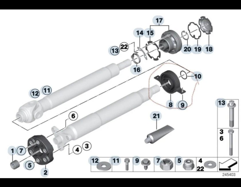 Шрус кардана БМВ е60
