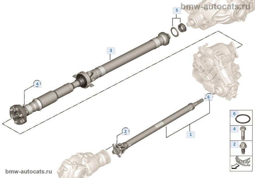Карданный вал BMW e36 схема