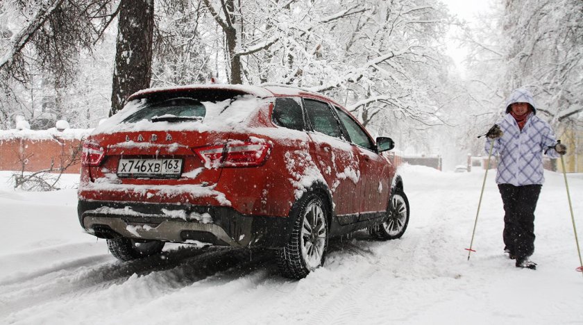 Веста св кросс зимой