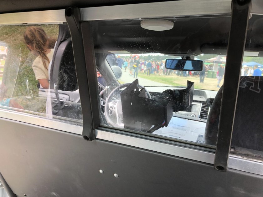 Машина полиции изнутри