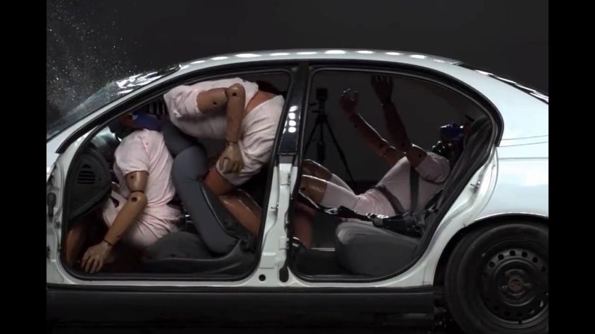 Краш тест без ремней безопасности