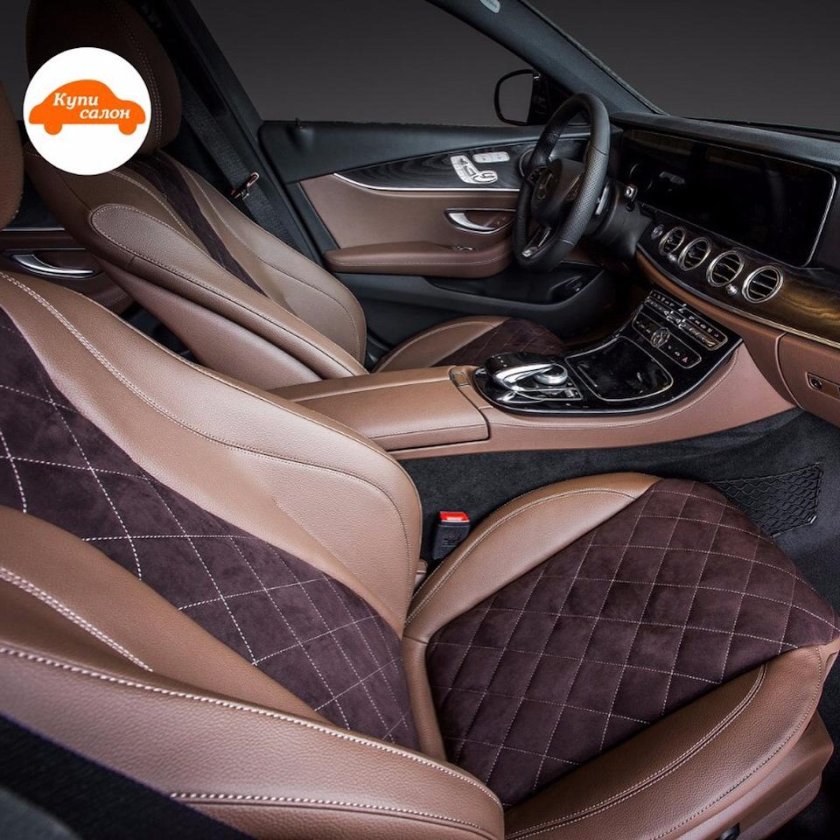 Мерседес е 200 коричневая кожа