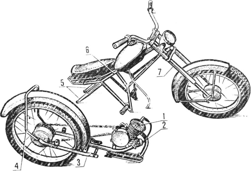 Чертеж мопеда Карпаты