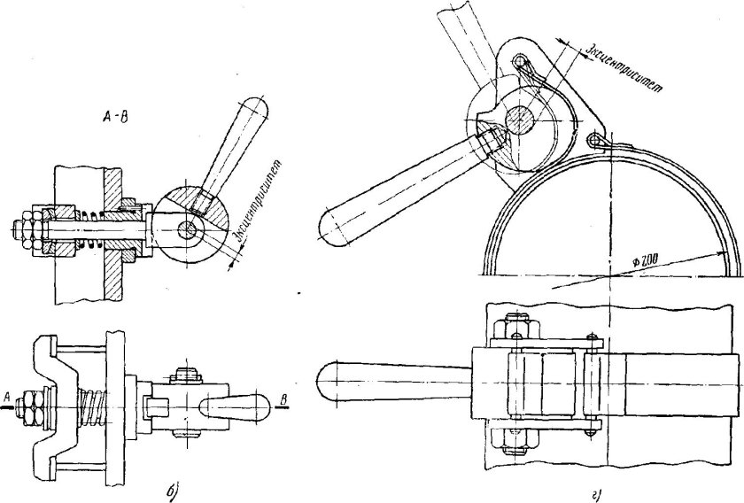 Эксцентриковый зажим чертеж