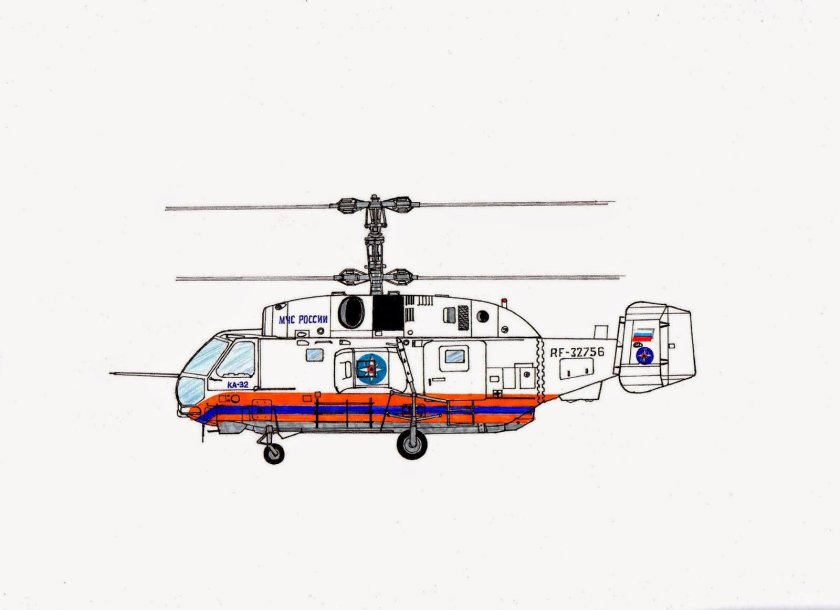 Вертолет ка-32а11вс чертеж