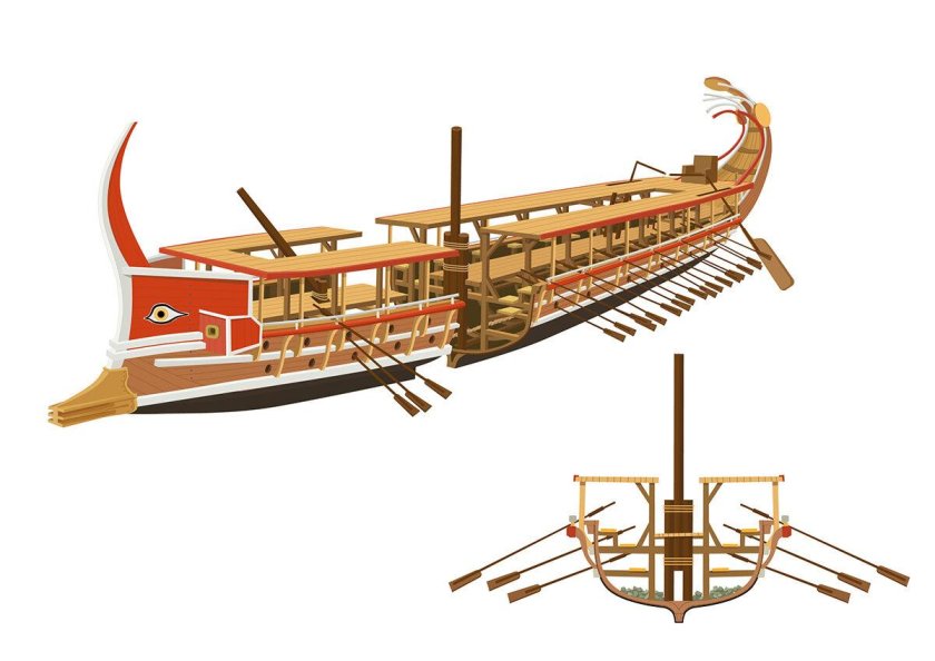 Римская трирема корабль