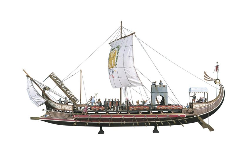 Римская бирема корабль