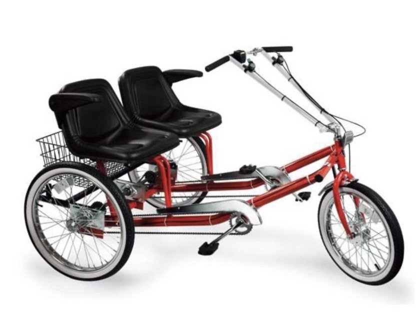 Велосипед трёхколёсный взрослый с детским креслом