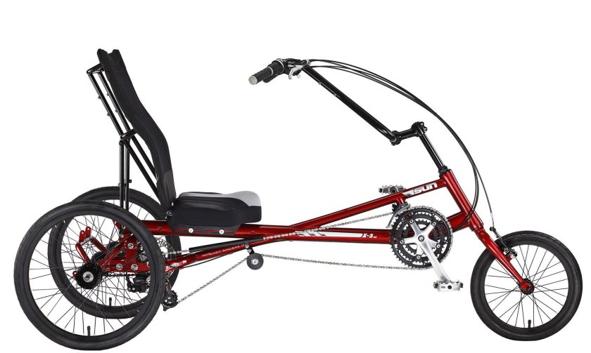 Трехколесный лежачий велотрайк