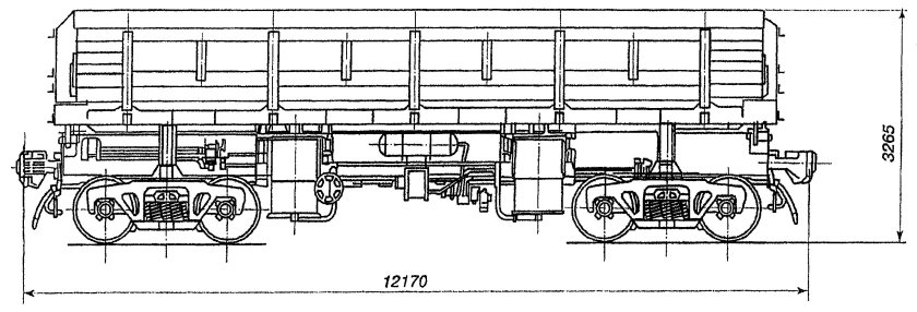 Думпкар вагон чертеж
