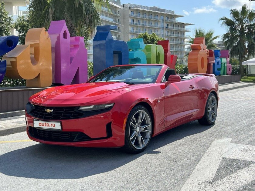 Chevrolet Camaro красный кабриолет
